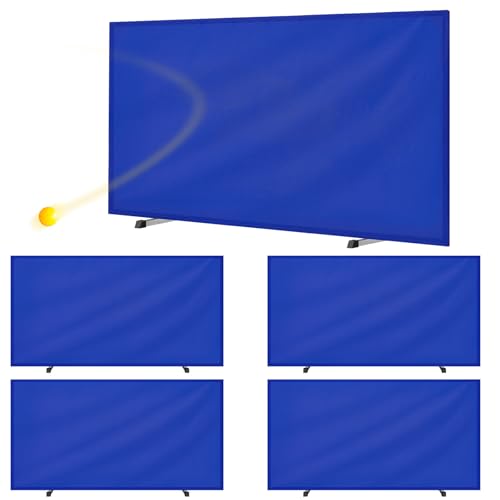 5 Pcs Table Tennis Barrier, 55" x 29.5" Practice Training Baffle with 420D Oxford Cloth, Portable Pickup Surround for Quick Ball Collection, Table Tennis Court Fencing Walls - color: Blue