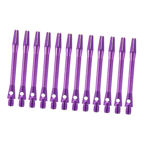 Mikikit 12pcs 45mm Darts Shaft Metal Stems 2BA Thread Aluminum Alloy for Soft Tip and Tip Darts Compatible Professional Sets