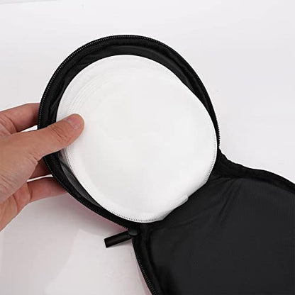 uxcell Round Shaped CD DVD Holder Storage Bag Case 20 Pieces Disc Pink
