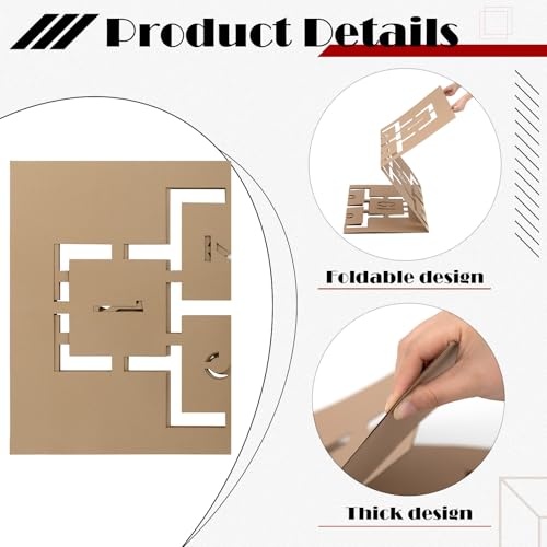 MotiMind 90" x 24" Classic Hopscotch Stencil Playground Foldable Painting Stencils Cardboard Reusable Template for Playground and Pavement