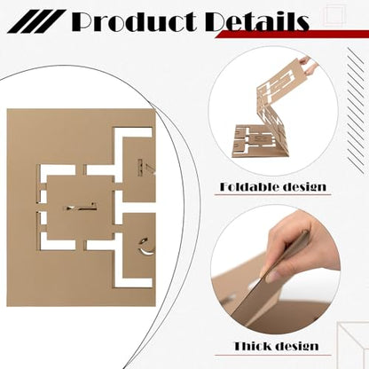 MotiMind 90" x 24" Classic Hopscotch Stencil Playground Foldable Painting Stencils Cardboard Reusable Template for Playground and Pavement