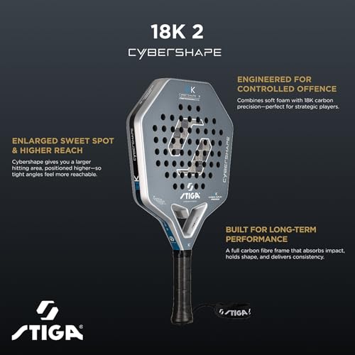 STIGA Cybershape Padel Racket - size: 18K