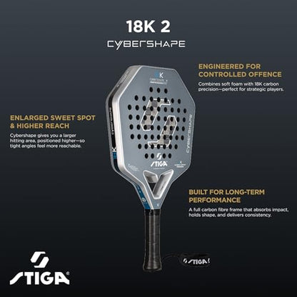 STIGA Cybershape Padel Racket - size: 18K