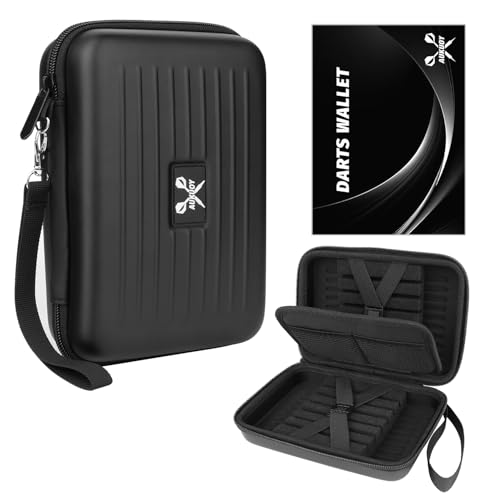 Dart Case for Steel & Soft Tip Darts, Dart Carrying Case Holds 12 Darts and Extra Accessories Flights Shafts Tips
