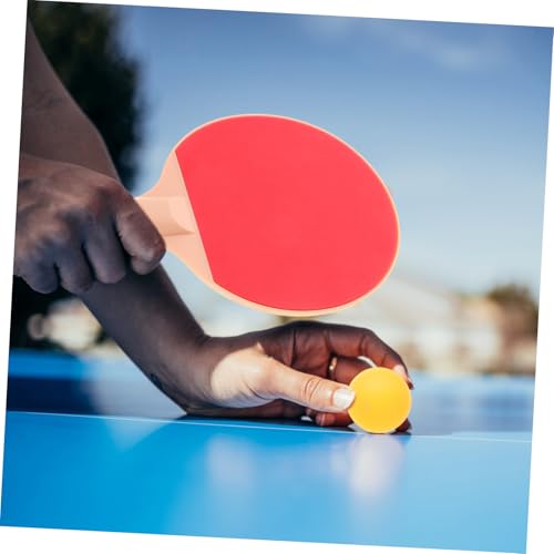 Happyyami Outdoor Table Tennis Bat Set with Plastic Elasticity Racket Paddle and Pong Balls Comfortable Grip for Competitive Outdoor Pong Games and Training