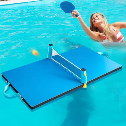 WinnerWhy 2026 Upgrade Heavy Duty Pool Table Tennis Floating Set Foldable Portable High Elasticity Table Tennis Floating Double Layer for Pool Game