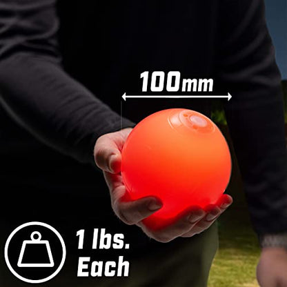GoSports LED Bocce Ball Game Set - Includes 8 Light Up Bocce Balls, Pallino, Case and Measuring Rope - Choose 85 mm or 100 mm - size: 100 mm Regulation Size