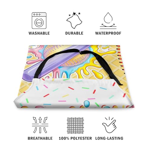 Castle Fairy Ice Cream Drip Baseball Kids Kitchen Apron - color: Colorful