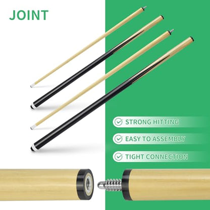 Pool Cue Stick Billairds cue Stick Pool Stick 58" Set of 2/Set of 4 /Set of 4 20OZ for Pool Table,Pool Sticks with 13mm Tip - size: 58" Set of 4