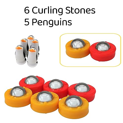 Mini Tabletop Shuffleboard for Kids,Ice Penguin Game,Indoor Table Top Curling Games,Family Board Games