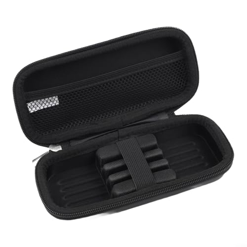 FABULETTA Case, Hard EVA Shell Storage Bag with Foam Slots for 3 Darts, Portable Red Carry Pouch for Travel and Indoor Games Protection