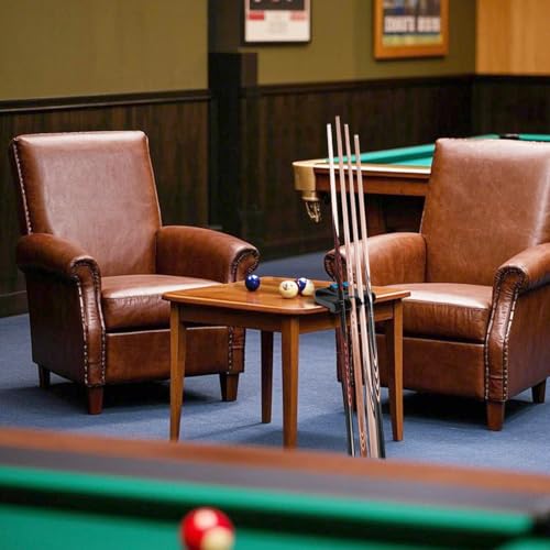Eorbow 4 Holes Pool Cue Holder, Portable Weighted Pool Cue Rack, Mini Non-slip Stick Holder Claw with 2 Chalk Holders, Heavy Duty Cue Rest for Billiard and Pool Table