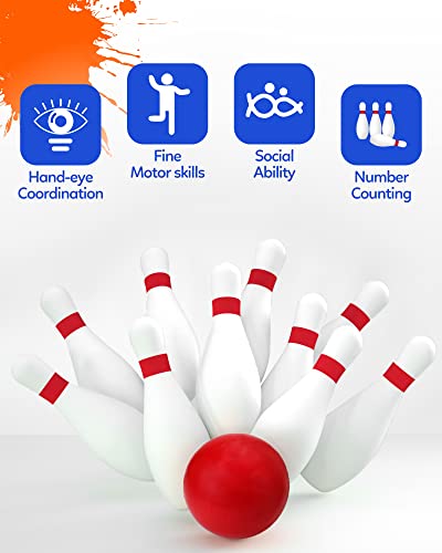 Phobby ToddlerToys for 2 3 4 5 Years Old Boys Girls, Christmas Bithday Gifts - Kids Bowling Set and Pretend Play Doctor Kit