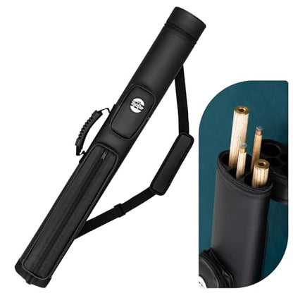 Trymaker Pool Cue Case, 2x2 Pool Stick Case (Not for 3/4) – Hard Billiard Bag for 2 Sticks, Billiard Accessories - color: Black