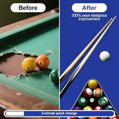 STRONGBERRY Pre-Cut Pool Table Felt Replacement Kit - 8ft Billiard Cloth w/Gloves, Strips & Tools, Felt for Pool Tables - color: BLUE