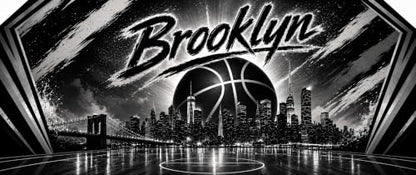 PartyLife 2-Player Basketball Arcade Game w/Optional LED Lights | Electronic Scoring | 5 Balls, 1 Pump, 8 Games | Folding Design | Heavy-Duty Steel Frame - Choose Your Model - color: BROOKLYN, style: Base Model