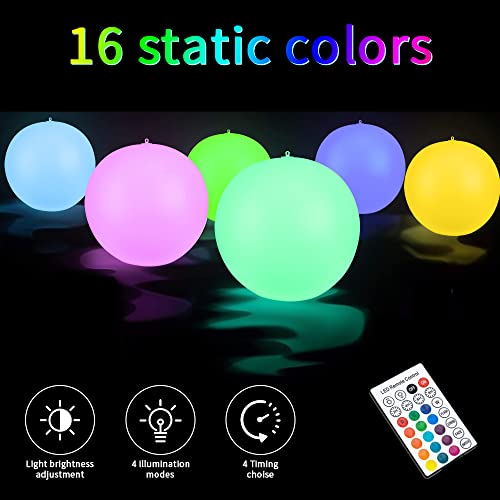 Floating Pool Lights Solar Powered,Blibly 14 inch Pool Lights that Float, Inflatable Waterproof Led Balls, Solar Floating Light for Outdoor Swimming Pond Garden Lawn Party Decor (4 Pack) - size: 4Pack