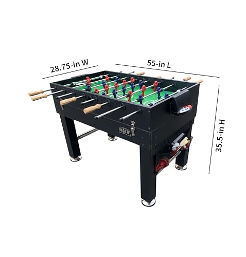 KICK Morpheus 55" 5-in-1 Multi-Game Table – Foosball, Billiards/Pool, Ping Pong, Glide Hockey, and Basketball - color: Black