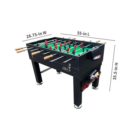 KICK Morpheus 55" 5-in-1 Multi-Game Table – Foosball, Billiards/Pool, Ping Pong, Glide Hockey, and Basketball - color: Black