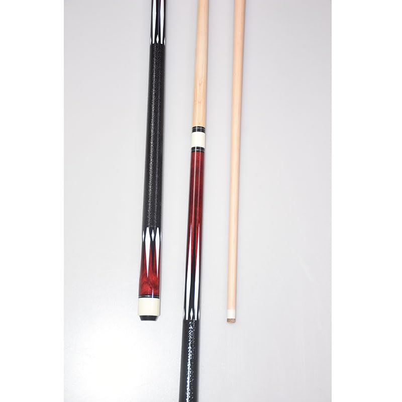 TGA Sports Pool Cues 2-Piece 58 Inch Billiard Cue Sticks 13mm Hard Tip Canadian Maple Cues Set of 2
