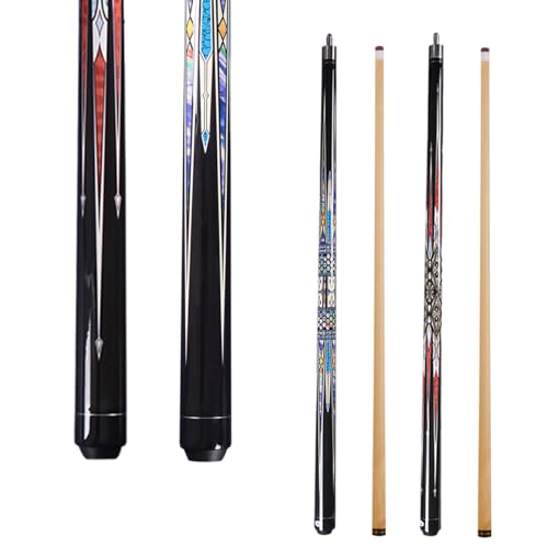 Canadian Maple Pool Cue Stick, Stainless Steel 5/16" X 18 Joint, 58 Inch 13mm Tip Billiard Pool Cue Stick, 19 20 oz, 2-Piece Pool Cue Stick for Beginner, Commercial Home Entertainment - color: Model B(19oz)(20oz)