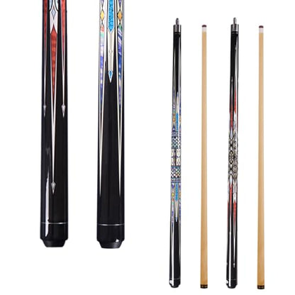 Canadian Maple Pool Cue Stick, Stainless Steel 5/16" X 18 Joint, 58 Inch 13mm Tip Billiard Pool Cue Stick, 19 20 oz, 2-Piece Pool Cue Stick for Beginner, Commercial Home Entertainment - color: Model B(19oz)(20oz)