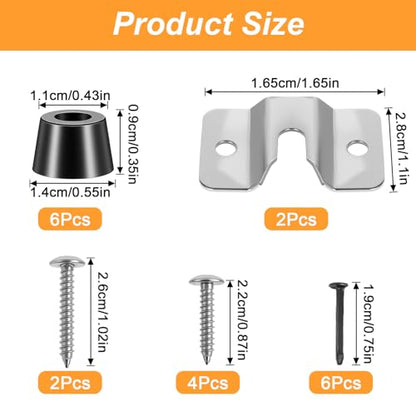 2 Sets Portable Dartboard Mounting Bracket Kit, Dartboard Hanging Hardware with Screws Stabilizers for Wall Mounting Dartboards Bracket for Hanging Dartboards Accessories