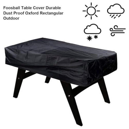 Heavy Duty Snooker Pool Table Dust Cover Anti-UV Tear Resistant Polyester Fabric Outdoor Furniture Cover Black (160 * 115 * 50cm)