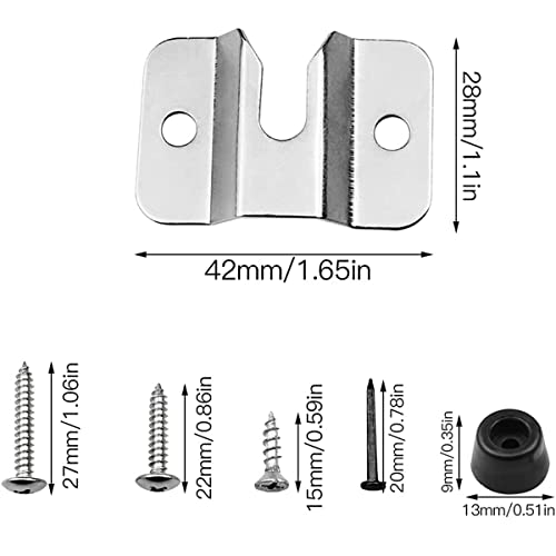 Silver Mounting Bracket Kit Screws Darts Boards for Wall Hanging Mounting Bracket Kit The Can Be Firmly Fixed to The Wall, Back Panel Or Cabinet