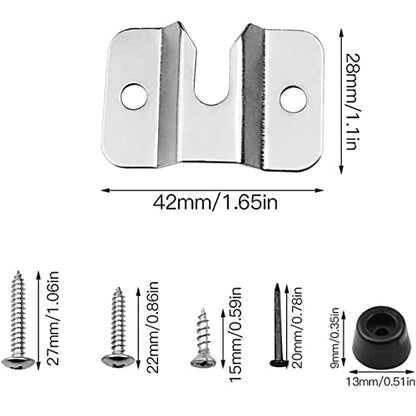 Silver Mounting Bracket Kit Screws Darts Boards for Wall Hanging Mounting Bracket Kit The Can Be Firmly Fixed to The Wall, Back Panel Or Cabinet