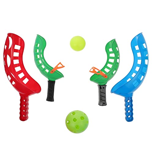 4sets with Throw of Adults Skills and Interactive, Plaything Launcher Ball Pop Toss Scoop Balls Summer Indoor Lacrosse Lawn, Catching Cup Baskets