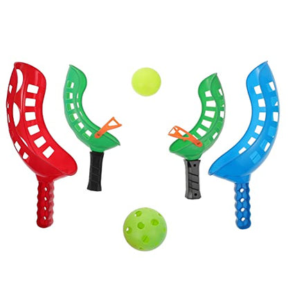 4sets with Throw of Adults Skills and Interactive, Plaything Launcher Ball Pop Toss Scoop Balls Summer Indoor Lacrosse Lawn, Catching Cup Baskets