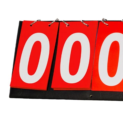 Tabletop Flip Scoreboard 4 Digits Portable Multifunctional Sports Scoreboard for Soccer Volleyball Basketball