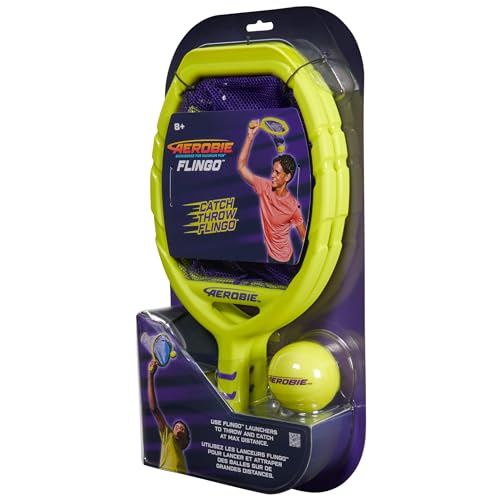 Aerobie Flingo Catch & Throw Outdoor Games for Kids & Adults, Toss and Catch Ball Set for Summer Games, Backyard, Camping and Beach, Ages 8 & Up