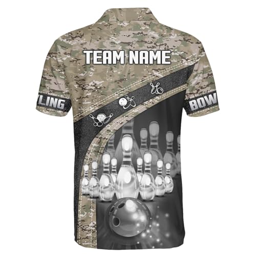 GABITA Personalized Bowling Jerseys for Men, Custom Bowling Polo Shirt, Bowling Shirts Gift for Bowler Team Player - color: A45
