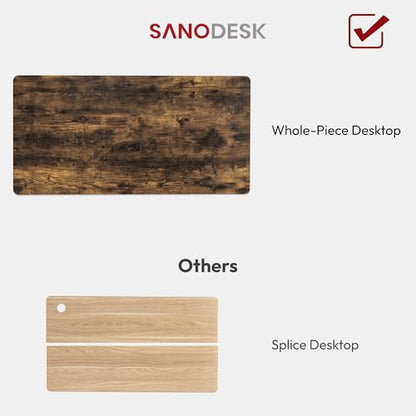 SANODESK Universal Tabletop 48"x30"x1" Thickness One-Piece Table Top Rectangular Particle Board for Standing Desk and Home Office Countertop DIY,Rustic Brown Desk Top - color: Rustic Brown, size: 48*30*1 Inch