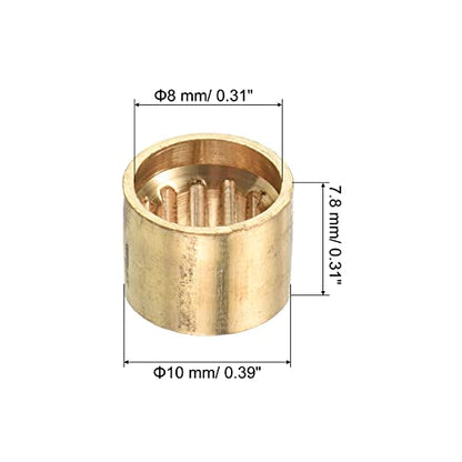 PATIKIL Brass Pool Cue Ferrules, Billiard Cue Tips Replacement Repair Tool for Snooker Cue Stick - size: 10mm