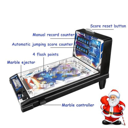 Table Electronic Pinball, Action and Reflex Game for Children and Family, Pinball Game Machine with Light and Sound Effects