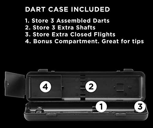 Fat Cat Bulletz 90% Tungsten Soft Tip Darts with Storage/Travel Case, 18 Grams