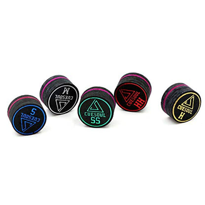 CUESOUL Cue Tips-Pool Cue Tip/Snooker Cue Tip/Glue on Tip - color: Pool cue tip-Mix hardness