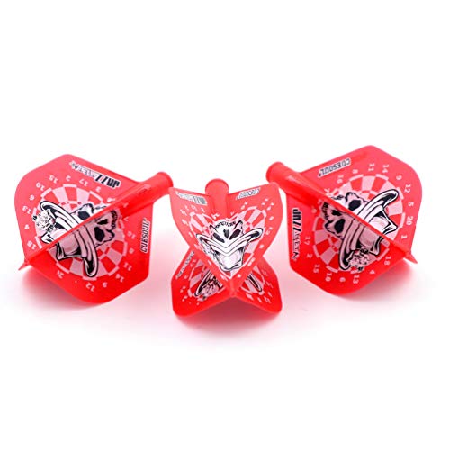 CUESOUL TERO AK4 Dart Flight Standard Shape/Shield Shape/Diamond Shape - color: Standard Shape-Red Hat in White