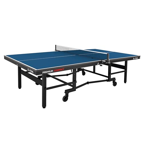 STIGA Premium ITTF Approved Compact Tennis Table – Folds to Minimal Storage Dimensions and Comes Fully Assembled