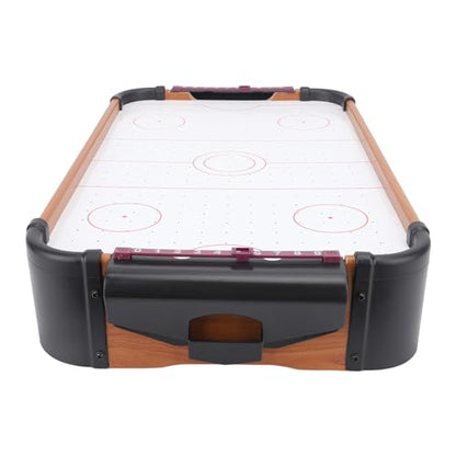Table Top Air Hockey Game, Battery Operated with Electric Fans, Portable Mini Air Hockey Table for Kids Adults, Family Friends Indoor Outdoor Games