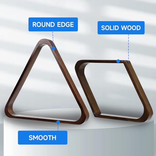 GSE Games & Sports Expert Solid Wood Billiard 8-Ball Triangle / 9-Ball Diamond Pool Ball Racks for 2-1/4" Pool Balls, Pool Table Accessories - color: Espresso, style: Triangle & Diamond Racks