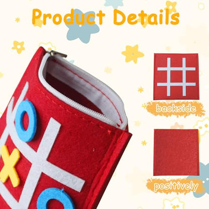48 PCS Tic Tac Toe Board Game,Foam Tic-Tac-Toe Mini Board Game for Kids Family Classic Educational Toys Indoor Party Game Birthday Party 5"x5"
