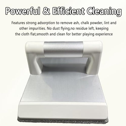 Pool Table Brush, Handheld 7.87in Cleaner for Felt Cloth, with Reusable Base Plate for Dust, Ash & Debris Removal from Billiard Table Rails