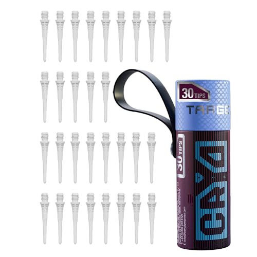 Target Darts Cryo Soft Tip Point Multipack Set of 30 Tips, White/Black | Pack of Tips, Professional Dart Accessories, Plastic Spare Replacement Points, 2BA Thread - color: White