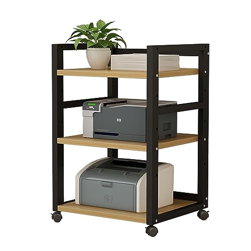 Media Storage Cabinet, 3 Shelves Audio Video Media Stand Cabinet With Height Adjustable Wooden Shelf Modern AV Cabinet, Entertainment Stereo Component Storage ( Color : Black , Size : 50x40x79cm ) - color: Black