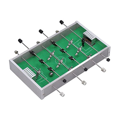 Compact Foosball Table, Tabletop Foosball Game with Aluminum Rods, Mini Football Table for Home Office Party, Portable Table Top Sports Game with Steel Balls for All Ages