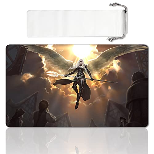 Board Game MTG Playmat Games Size 60X35 cm CCG Compatible for MTG CCG RPG Trading Card Game (Avacyn, Angel of Hope) - color: Avacyn, Angel of Hope